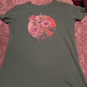 Floral Graphic Green T-Shirt